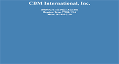 Desktop Screenshot of cbm-intl.com