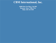 Tablet Screenshot of cbm-intl.com